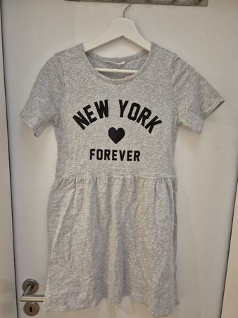 Sommerliches H&M Kleid, Grau, Gr. 170