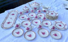 34 tlg. Herend Apponyi purpur Kaffee-/Teeservice 10 Personen