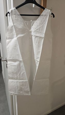 Vecchia camicia da notte in cotone bianco tg.42