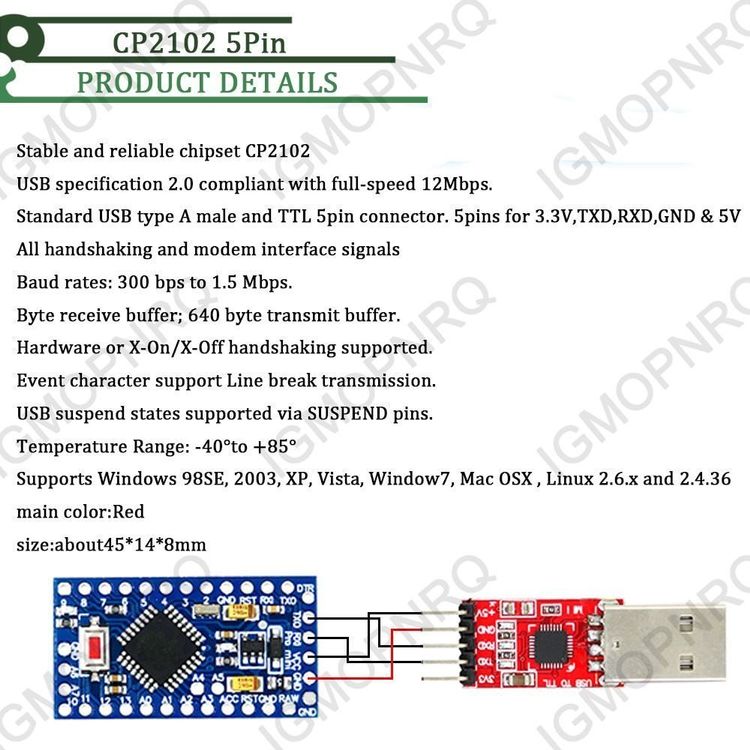 Composants électroniques: USB-zu-UART-Modul TTL 5-polig, Module USB vers UART TTL 5 pô – Neuf avec emballage d'origine à Delemont par Superchoice 2