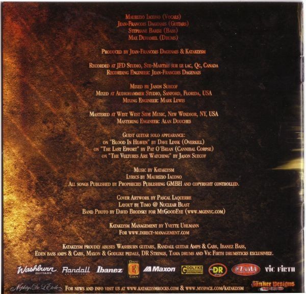 CD: Kataklysm – Prevail - Vergriffen - c – Usato da Brittnau venduto da Zibu 3