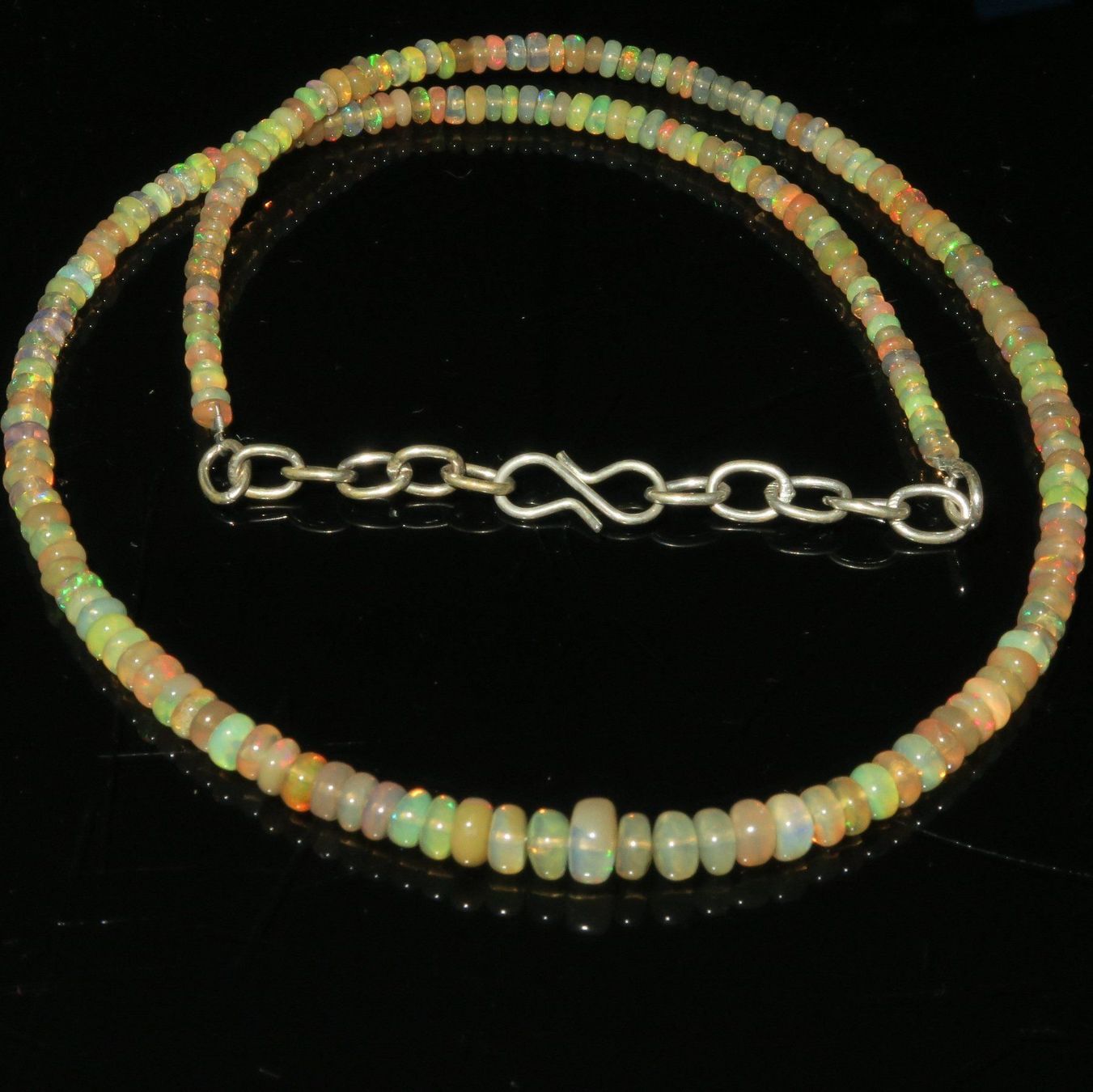 Catenine: 32 Cts Natural Ethiopian OPAL Collier – Nuovo e nell'imballaggio originale da Visp venduto da steinschmuckwelt 2