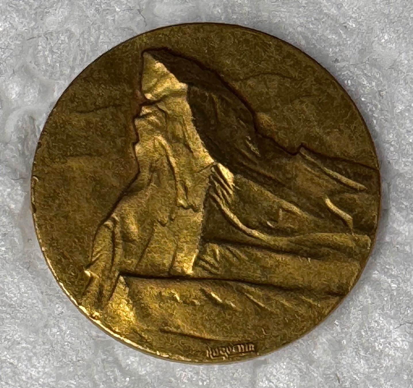 Medaglie: Goldfarbene Brosche Matterhorn  1865-1965 – Usato da Andwil SG venduto da Ariisa1234