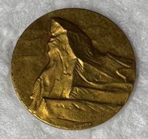 Goldfarbene Brosche Matterhorn  1865-1965