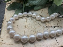 Süsswasserperlen Collier super Lüster, Länge 43cm