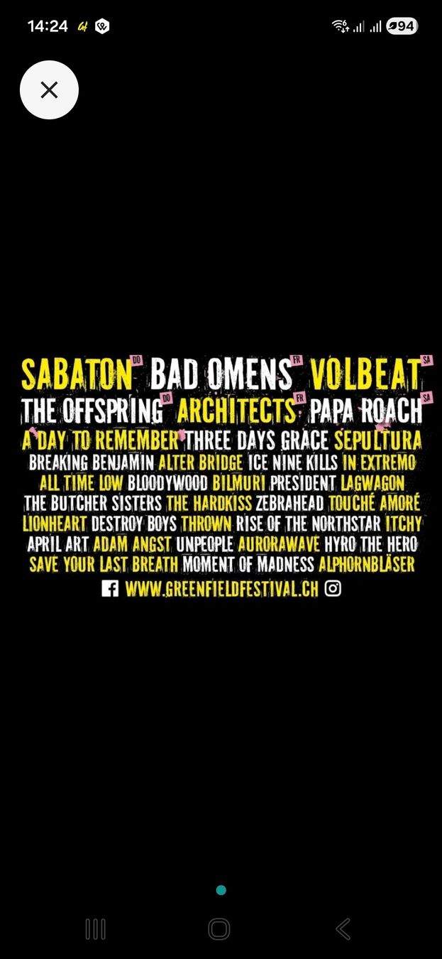 Biglietti: Greenfield 3 Tages Pass Ticket ist vor Ort – Nuovo e nell'imballaggio originale da Münsingen venduto da Heroism2010