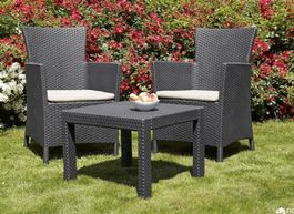 Balkon- und Gartenmöbel-Set Inkl. Kissen Gartenlounge