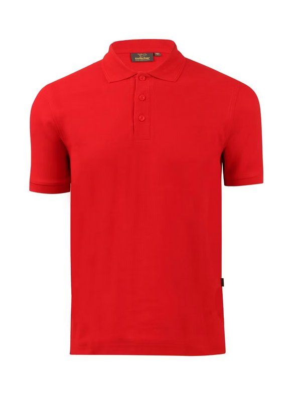 Magliette Polo: Switcher John Switcher Herren Polo Bio rot Gr. S – Nuovo e nell'imballaggio originale da Oensingen venduto da Liquidations-Shop
