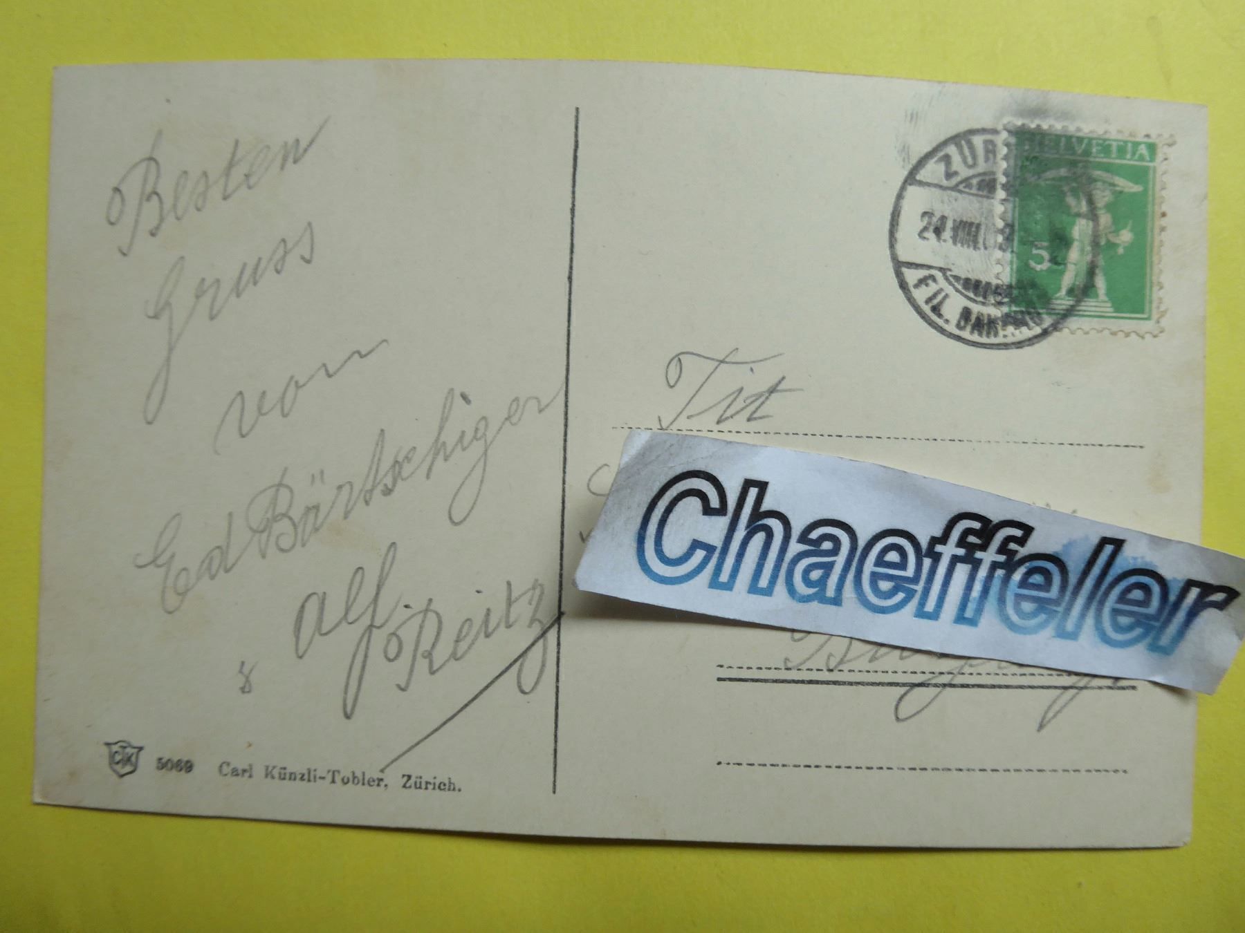 Cartoline postali: Zürich, Bahnhofplatz – Usato da Zürich venduto da Chaeffeler 1