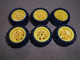 gelbe Lego Räder DM ca 42 mm  ( Set 277 )