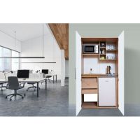 268 - Schrankküche Küchenzeile Küche Schrank Eiche/Weiss