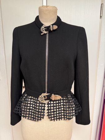 Modische Alfredo Villalba Jacke mit speziellem Gürtel,  38