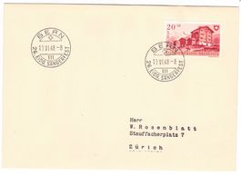 Lettre de Bern cachet S295 pour Zürich le 18.VI.48