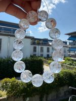 Armband aus Herkimer-Diamantkristallen, handgefertigtes,14mm
