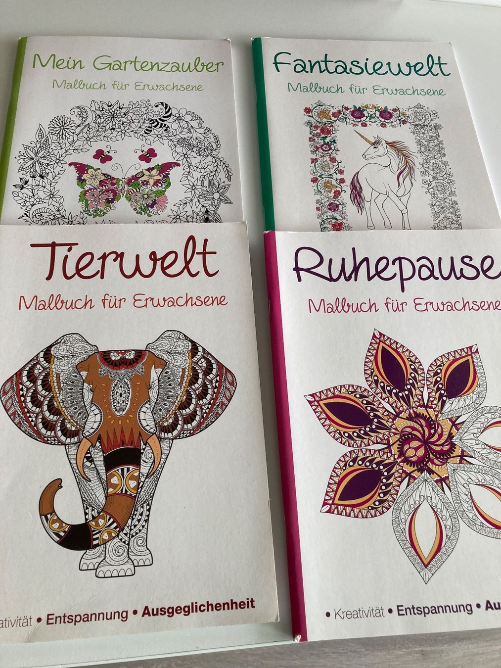 Libri: 4 Malbücher für Erwachsene – Nuovo (secondo la descrizione) da Fehraltorf venduto da mayalotto