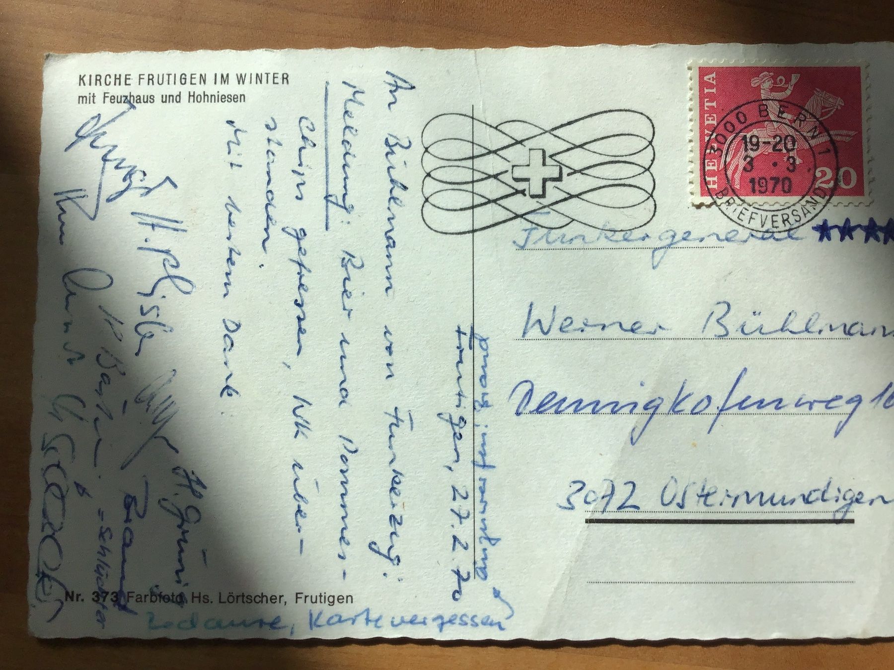 Cartoline postali: Kirche Frutigen – Usato da Kirchenthurnen venduto da Gluecksbrief 1