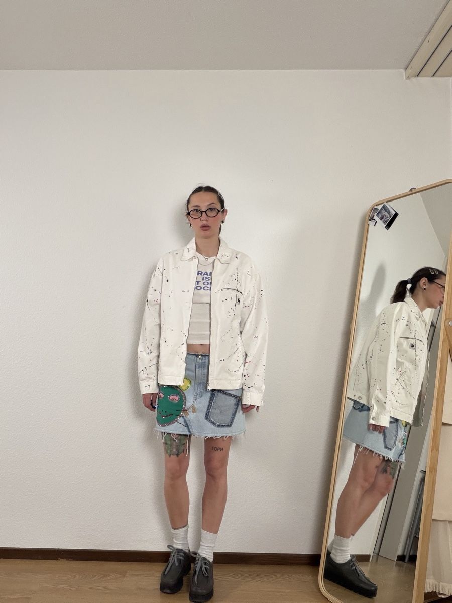 Levi's Jupes: Custom Patchwork Denim Skirt  – D'occasion à Knonau par Grapesvintage 4