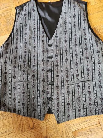 Edelweissgilet mit Satinrücken Grau Gr.M Neu