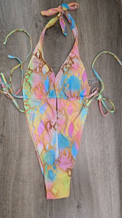 Bunter Monokini - XS - Badeanzug mit Schlangenmuster