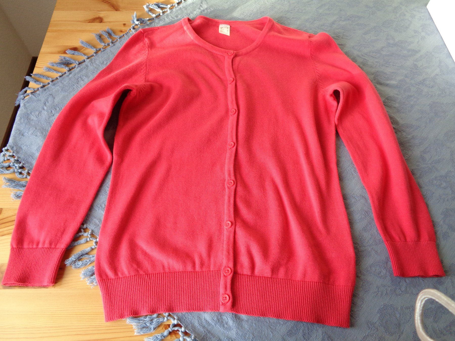 Giacche: Leichte Strickjacke, rot, Gr. 38, Baumwolle, NEU! – Nuovo (secondo la descrizione) da Wiesendangen venduto da Gullfoss 1