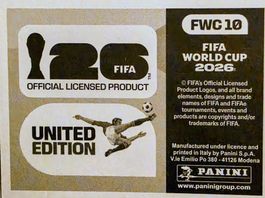 FIFA World Cup 2026 Sticker United Edition FWC 10