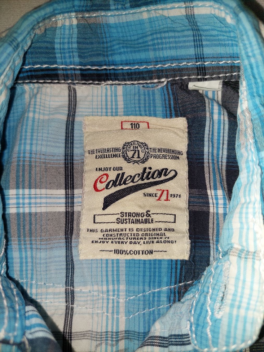 Camicie, T-shirt & Polo: Schönes, kariertes Hemd, blau, Gr. 110 – Usato da Rudolfingen venduto da T.Mueller 1