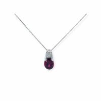Exklusives Granat-Collier 18k Weissgold 3,33ct Almandin