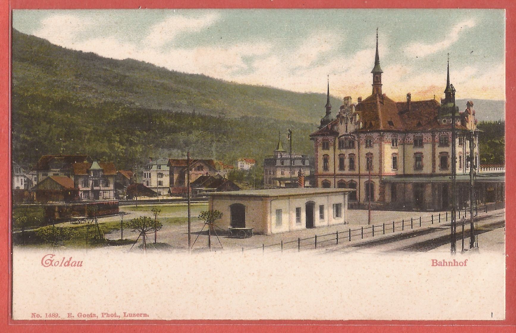 Cartoline postali: Goldau Bahnhof - ca. 1905 – Usato da Fislisbach venduto da Porano