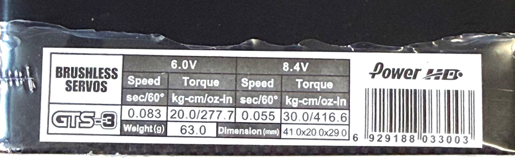 Modellismo RC: SERVO POWER HD GTS-3 HV 1/10 – Nuovo e nell'imballaggio originale da Yverdon-les-Bains venduto da Fijo-rc 2