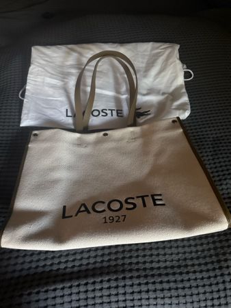 Sac cabas Lacoste 1927 beige avec sac de protection