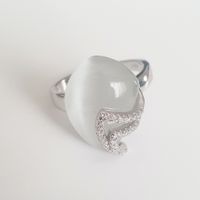 Vintage Silber Ring 925 mit Mondstein und Zirkonia Steine