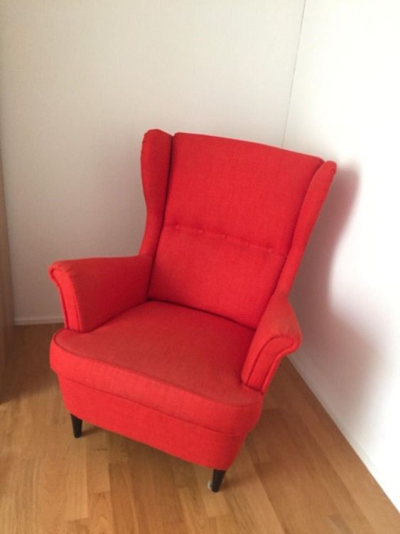 Ikea STRANDMON Ohrensessel, rot Kaufen auf Ricardo