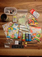 Ganzer Posten Geburtstagssachen, Bastel- und Spielmaterial