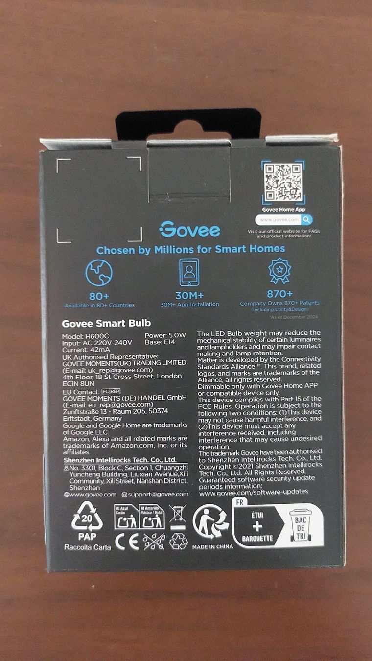 Govee Lampes: Govee Smart Bulb E14 450lm - Pack of 2 – Neuf (Voir description) à Zürich par fre_65tb 1