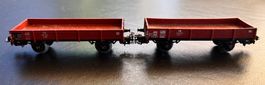 2x Flachwagen DB rot gebraucht aber guter Zustand