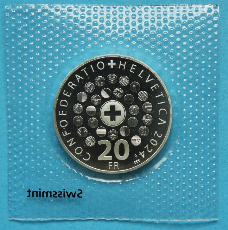 20 Fr Die Schweiz 2024 unz. in Blister / Silber 999 (Neu und ...