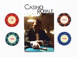 James Bond 007 Film Casino Royale 4 Poker Chips Cartamunti!