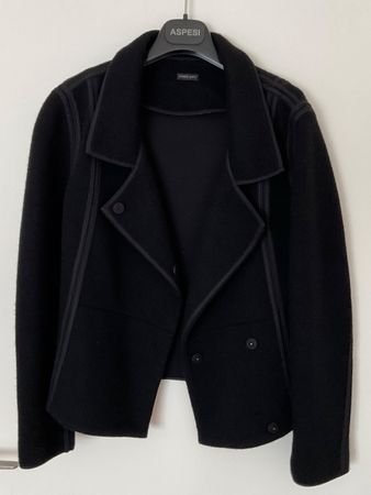 Annette Görtz tolle Wollmix Jacke Gr 36 schwarz wie neu