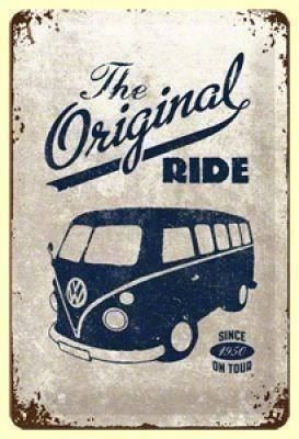 Volkswagen Schilder: Blechschild-VW BULLI-THE ORIGINAL RIDE – Neu und originalverpackt aus Rupperswil von big-one-sale