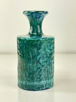 Kleine Keramikvase grün/Blau Solifeur handgefertigt