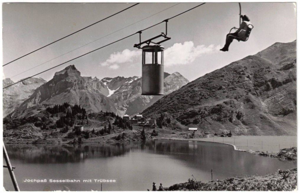 Cartoline postali: Engelberg - Sessellift Trübsee--Jochpass – Usato da Binningen venduto da Mountainrider
