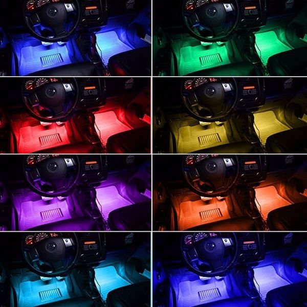 RGB LED Innenraumbeleuchtung Auto KFZ Fußraumbeleuchtung NEU in