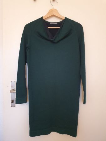 Abito invernale verde scuro COS taglia XS lana