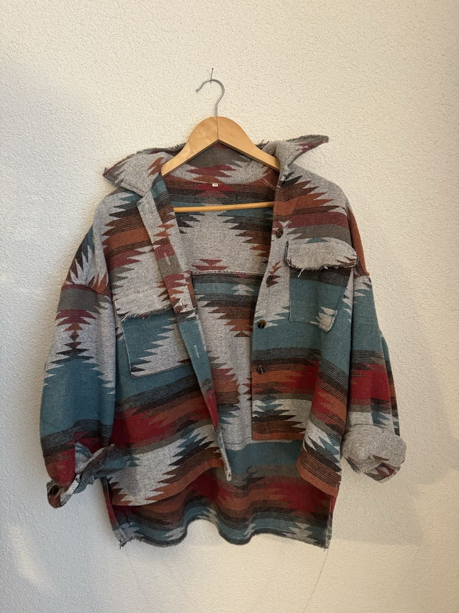 Giacche: Boho Aztec Oversize Hemdjacke / Shacket – Usato da Zürich venduto da Zimtstern_92