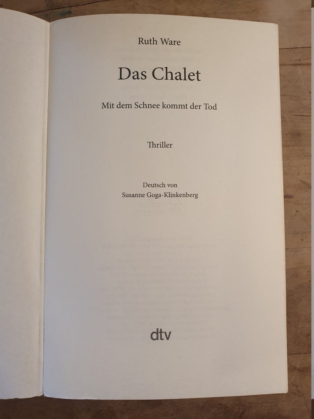Bücher: Das Chalet Ruth Ware DTV – Gebraucht aus Zürich von loosebone 2