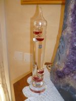 Flüssigkeitsthermometer mundgebl. GLAS Thermometer wie neu