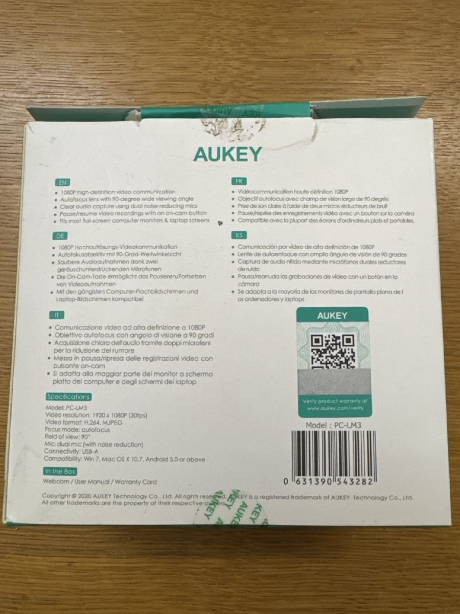 Aukey Webcam: Webcam AUKEY PC-LM3 1080P Full HD – Usato da Ehrendingen venduto da Sansav 1