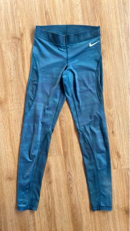 Nike Sportleggings blau gemustert guter Zustand
