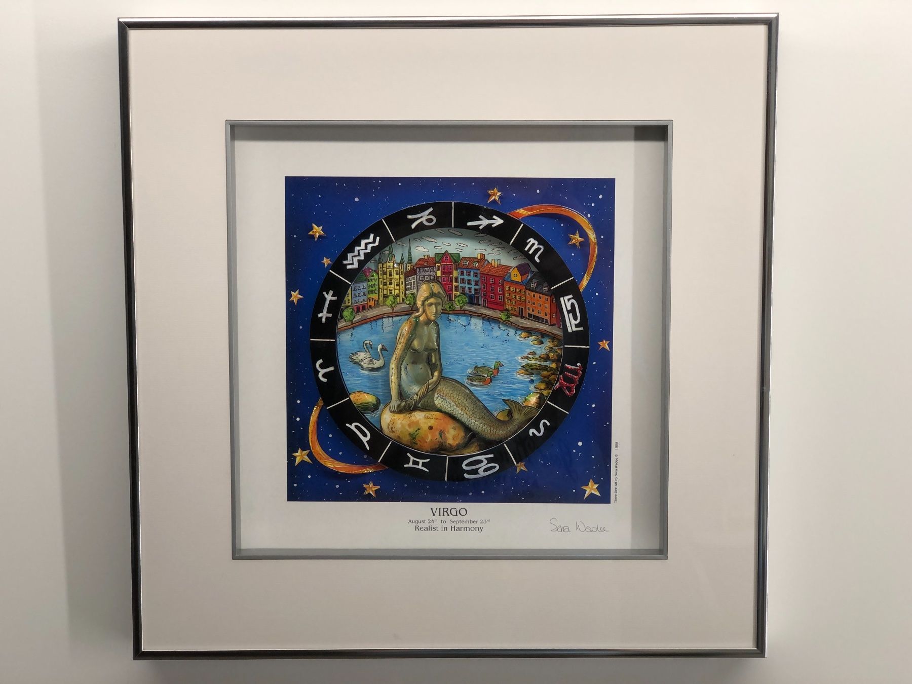 Dipinti: 3D Bild / Sternzeichen Jungfrau / 40x40cm - Silber – Nuovo e nell'imballaggio originale da Bergdietikon venduto da Garak 1