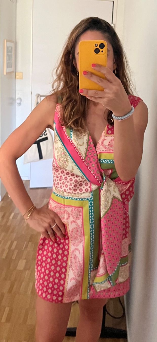Zara Vestiti: Sommer Kleid rosa Zara Patchwork M; Versand 3 Fr. – Usato da Zürich venduto da maral787 3
